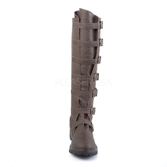 Mens Distressed Cosplay Knee High Boots